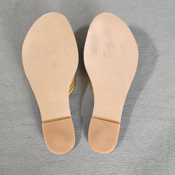 RAYE Ziggy‎ Slide Sandals in Metallic Gold Women's Size 8.5 xrevolve Twist Wrap - Picture 9 of 15